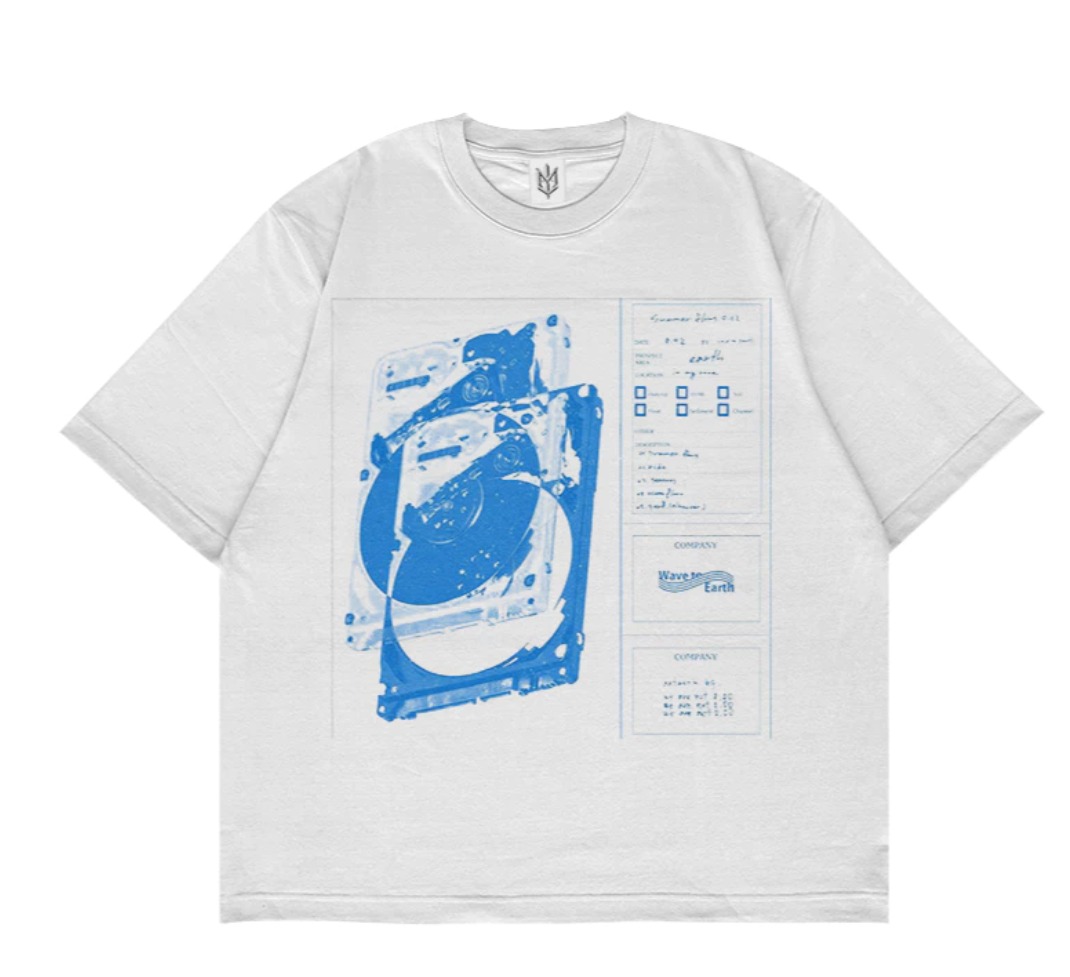 KAOS BAJU SUMMER FLAWS AND ALL 0.02 WAVE TO EARTH BAND KPOP KOREAN KOREA